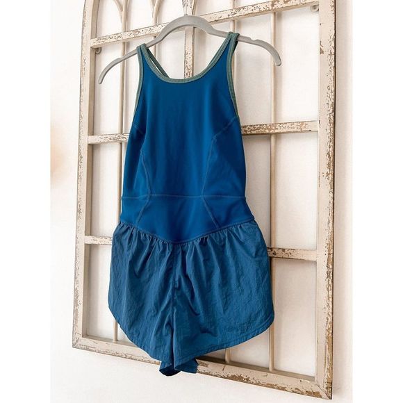 NWT Free People Movement Last Mile Runsie in Blue - Picture 5 of 10